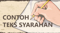 Contoh Teks Syarahan